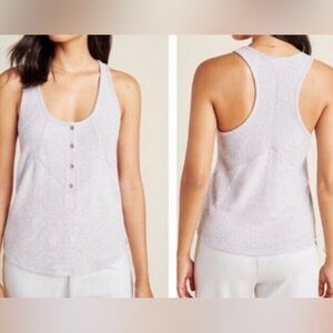 Anthropologie brand: Saturday Sunday lavender ribbed razorback tank
